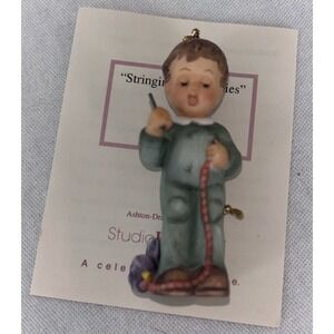 Stringing Cranberries Ashton Drake Studio Hummel Goebel Ornament - Berta Hummel